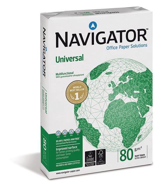 Бумага NAVIGATOR UNIVERSAL A4 (500 листов) 80 г/кв.м - фото 1 - id-p319418