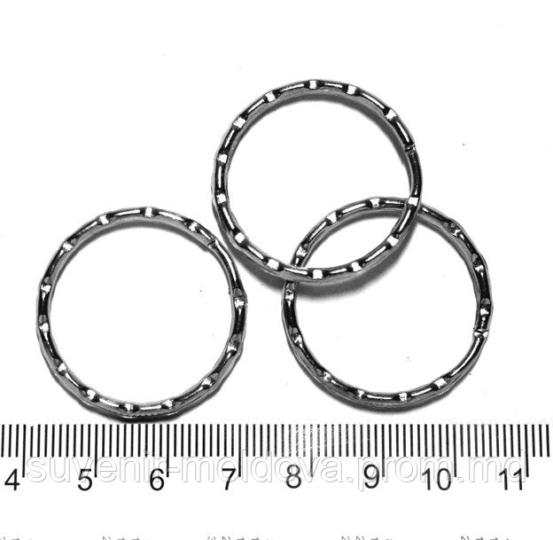 Кольцо для брелка 30мм рифлёное - фото 1 - id-p3280356