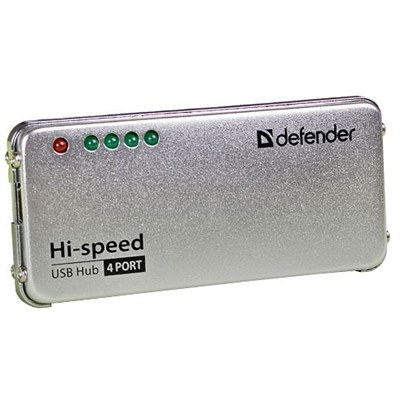 Аксессуар для компьютера DEFENDER Quadro 4-портовый мини-разветвитель USB - фото 1 - id-p3531443