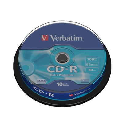 Диски VERBATIM CD-R 700Mb 52x Cake 10 Extra 43437 - фото 1 - id-p3531997