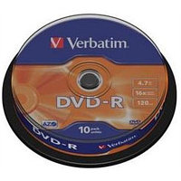 Диски VERBATIM DVD-R 4,7Gb 16x Shrink 10 pcs 43729