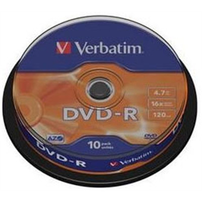 Диски VERBATIM DVD-R 4,7Gb 16x Shrink 10 pcs 43729 - фото 1 - id-p3532000