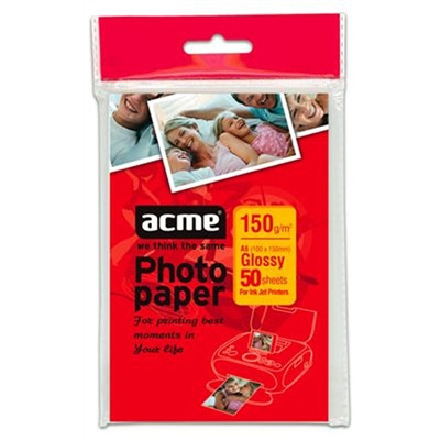 Для печати ACME Photo Paper A6 (10x15cm) 150 g/m2 50 pack Glossy - фото 1 - id-p3532004