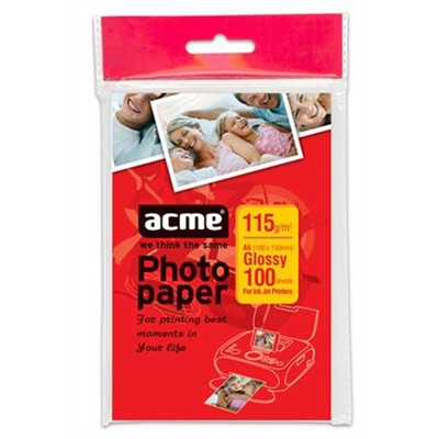 Для печати ACME Photo Paper A6 115g/m2 100pack Glossy (Value pack) - фото 1 - id-p3532011