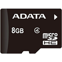 Карта памяти A-DATA microSDHC 8 Gb class 4 AUSDH8GCL4-RA1 + SD adapter
