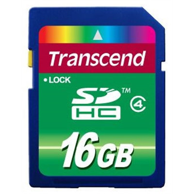 Карта памяти TRANSCEND SDHC 16 GB (CLASS 4) - фото 1 - id-p3532218