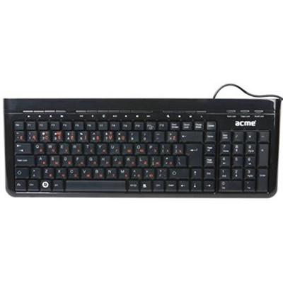 Клавиатура ACME Multimedia Keyboard KM04 USB Black - фото 1 - id-p3532264