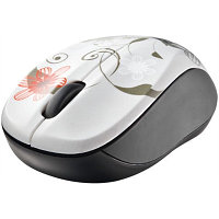 Компьютерная мышь TRUST Vivy Wireless Mini Mouse Grey Flowers