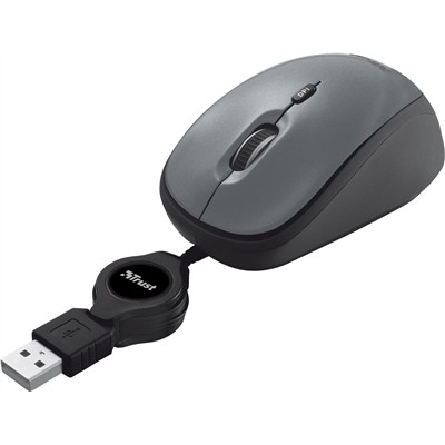 Компьютерная мышь TRUST Yvi Retractable Mouse - black - фото 1 - id-p3532521