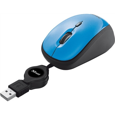 Компьютерная мышь TRUST Yvi Retractable Mouse - blue - фото 1 - id-p3532522