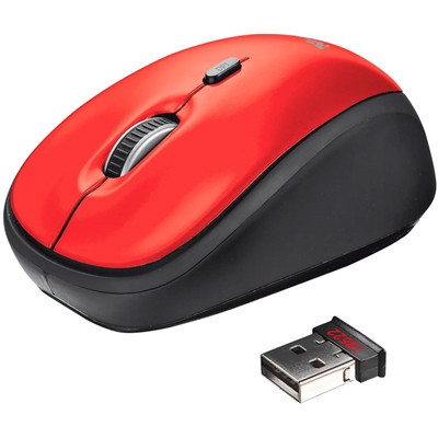 Компьютерная мышь TRUST Yvi Wireless Mini Mouse red - фото 1 - id-p3532526