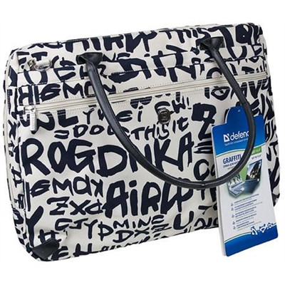 Сумка для ноутбука DEFENDER Graffiti 15"-17" (синие буквы) женская сумка - фото 1 - id-p3533996