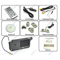 7-дюймовый солнцезащитный козырек DVD-плеер с игровой системой и FM-передатчиком
