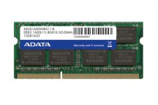 4Gb SODIMM DDR3 PC12800, 1600MHz, 204pin, CL11, ADATA - фото 1 - id-p3554354