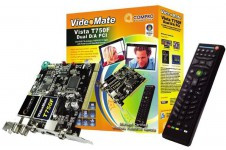 COMPRO VideoMate T750F Dual Hybrid TV/FM/Capture card, Philips SAA7135, w/DualTuner, w/PowerUp, Stereo, MPEG-1/2/4, PIP/POP, TimeShift, PCI, w/Remote - фото 1 - id-p3554516
