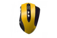 Prestigio PMSG1Y Laser, 4D-Wheell, 90-5040dpi, 7 button, CeramicFootPads, Weight-In Design, Carbon/Yellow, USB