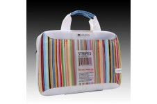 Canyon CNL-NB13S Laptop Bag, Stripes Key Chain, 13.3", Size: 39*7*28 cm, White w/ColorStripes - фото 1 - id-p3554863