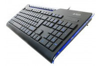 A4Tech KD-800 X-Slim, 11-Hot Keys, Black, USB (US+RU+RO)