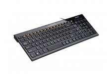 A4Tech KX-100 X-Key-Multimedia, 12-Hot Keys, QuietTouch, GlossyBlack, USB (US+RU+RO) - фото 1 - id-p3554715