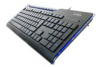 A4Tech KD-800L Backlight, Blue-LED Illuminated, 10-Hot Keys, Black, USB (US+RU+RO)