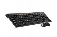 A4Tech Kit RF 9500H Keyboard (GX-100), X-Structure-Multimedia, 12-Hot Keys, UltraRange - 15m, 2.4GHz & RF G9-500H Holeless Mouse, 2000dpi, 4D-Wheel, 1