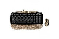 G-Cube Kit Keyboard GKSL-2173B Lux Leopard Brown 16-Hot Keys, PalmRest & 800dpi, Scroll, 2xClick, USB