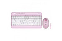 G-Cube Kit RF Keyboard GRKST-520C TravleTini Pink 6-Hot Keys, UltraRange - 10m, 2.4GHz, Headset&USB2.0 - Extension port & RF 2xClick, 1000dpi