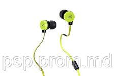 Earphones F&D E220 (20-20kHz, 90dB, 16ohm, 1.2m), Microphone, Green&Black - фото 1 - id-p3555131