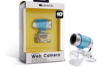 Canyon CNR-WCAM820HD, 2.0Mpixel, 1600x1200, Microphone, SnapshotButton, FaceTracking Function, True HD video, Silver/Blue
