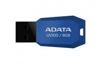 8Gb USB2.0 Flash Drive ADATA, DashDrive UV100, blue (Read-18MB/s, Write-5MB/s), Slimmer&Smaller