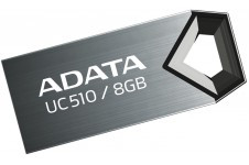 8Gb USB2.0 Flash Drive ADATA, DashDrive UC510, titanium (Read-18MB/s, Write-5MB/s), Featherlight Durability - фото 1 - id-p3555215