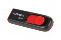 16Gb USB2.0 Flash Drive ADATA, Classic C008, black/red (Read-18MB/s, Write-5MB/s), Retractable USB