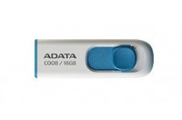 16Gb USB2.0 Flash Drive ADATA, Classic C008, white/blue (Read-18MB/s, Write-5MB/s), Retractable USB