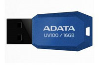 16Gb USB2.0 Flash Drive ADATA, DashDrive UV100, blue (Read-18MB/s, Write-5MB/s), Slimmer&Smaller