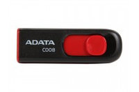 32Gb USB2.0 Flash Drive ADATA, Classic C008, black/red (Read-18MB/s, Write-5MB/s), Retractable USB