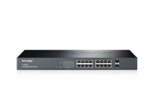 TP-Link TL-SG2216, SmartSwitch 16-ports 10/100/1000Mbit, 2 combo SFP slots, Tag-based VLAN, STP/RSTP/MSTP, IGMP V1/V2/V3 Snooping, 802.1P Qos, Rate Li - фото 1 - id-p3555416