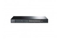 TP-Link TL-SG3216, ManagedSwitch 16-ports 10/100/1000Mbit, 2 combo SFP slots, Port/Tag/MAC/Voice/Protocol-based VLAN, GVRP, STP/RSTP/MSTP, IGMP V1/V2/