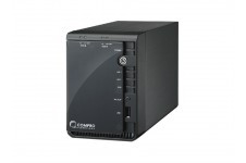 COMPRO RS-2208, NVR, 2-bay/8-channel, Support 2x3.5 HDD SATA 3.0Gbs up to 3Tb, Support RAID-0/1, Record video from up to 8Mpixel IP cameras simultane - фото 1 - id-p3555442