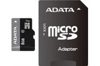 8Gb microSDHC ADATA UHS-I, Class10, w/SD adapter