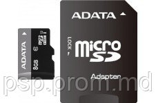 8Gb microSDHC ADATA UHS-I, Class10, w/SD adapter - фото 1 - id-p3555297