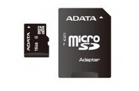 16Gb microSDHC ADATA Class4, w/SD adapter