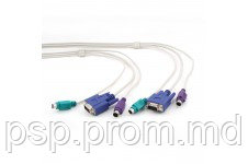 CC-KVM-10 Cable for Workstations CPU switch (CAS-241/441), HD15+MD6+MD6 (M/M), 3,0m - фото 1 - id-p3555528