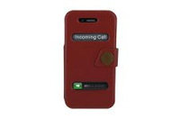 LUXA2 Lille LHA0048-A Case for iPhone4/4S, PU, Red