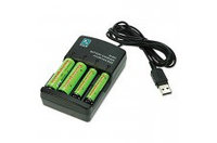A4Tech CG-10A AA, AAA, NiMH/NiCd + NiMH Battery AA-1400mAH(2pcs)&AAA-600mAH(2pcs), USB or Nokia adapter