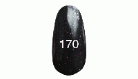 Гель лак № 170 (черный с пурпурными блестками) 12 мл.