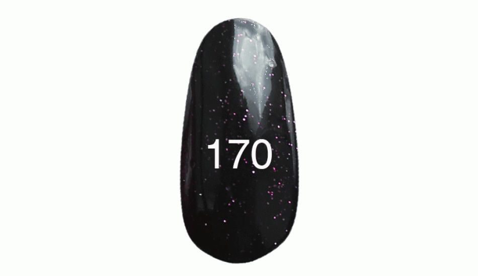 Гель лак № 170 (черный с пурпурными блестками) 12 мл. - фото 1 - id-p3500114