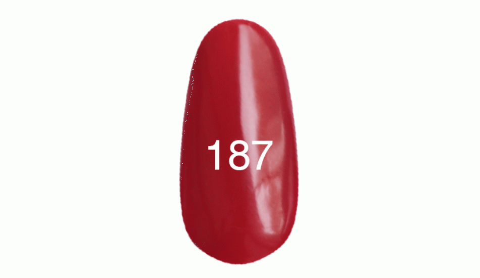Гель лак № 187 (карминово-красный, эмаль) 12 мл. - фото 1 - id-p3500122