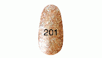 Гель лак № 201 (бронзовый с перламутром, блестками) 7 мл.