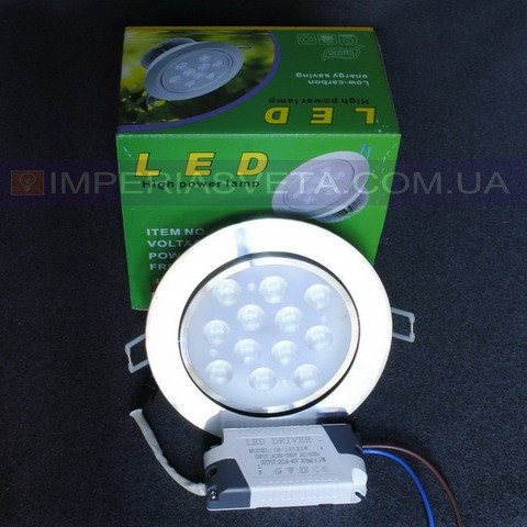 Светильник светодиодный дневного света IMPERIA 12W поворотный встраиваемый MMD-522126 - фото 1 - id-p3929966