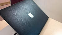 Декоративная защитная пленка для верхней и нижней крышки ноутбука Macbook Air 13", рептилия черная